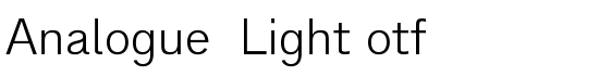 Analogue Light. - Download Thousands of Free Fonts at FontZone.net