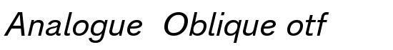 Analogue Oblique - Download Thousands of Free Fonts at FontZone.net