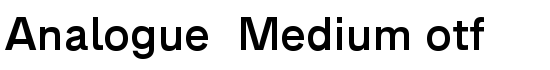 Analogue Medium - Download Thousands of Free Fonts at FontZone.net