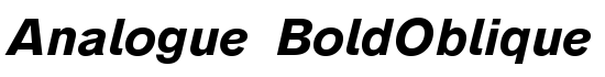Analogue Bold Oblique - Download Thousands of Free Fonts at FontZone.net