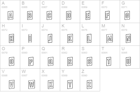 a_MeccanoCameoOutlineUp details - Free Fonts at FontZone.net