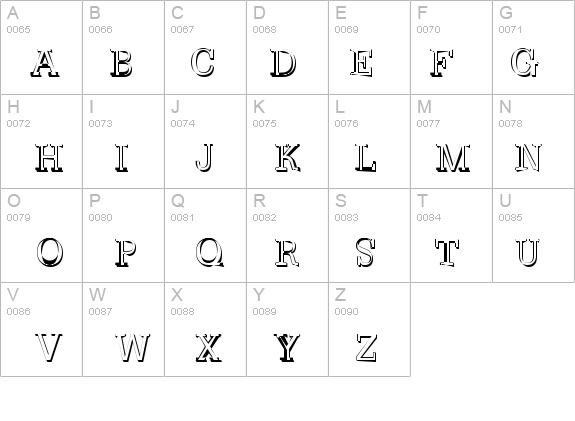 a_Noter3Dextrusion details - Free Fonts at FontZone.net