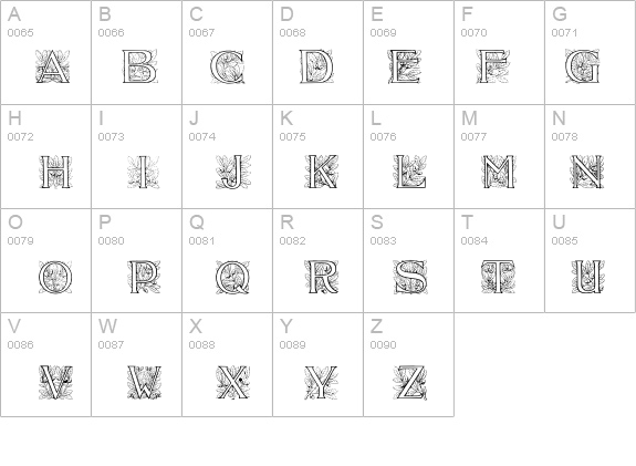 Acorn Initials details - Free Fonts at FontZone.net