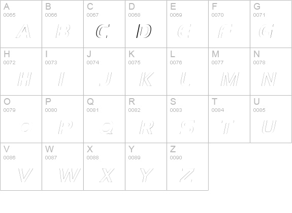 AeroOutline-Italic details - Free Fonts at FontZone.net