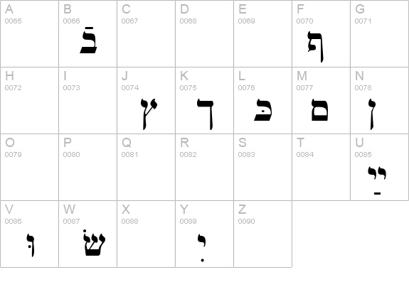 Ain Yiddishe Font Traditional details - Free Fonts at FontZone.net