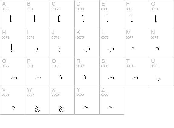 Al-Kharashi 45 details - Free Fonts at FontZone.net
