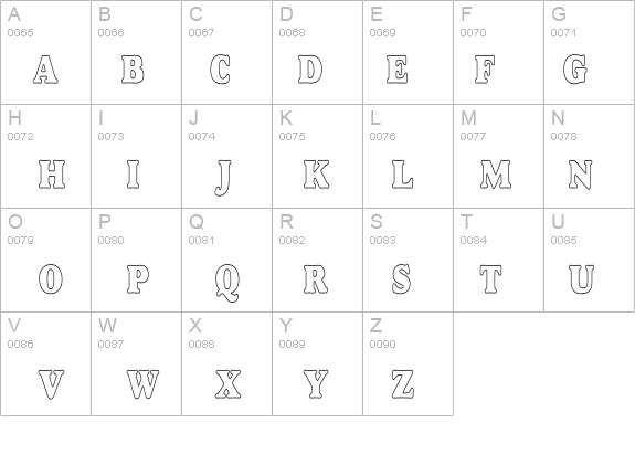 Alfredo Heavy Hollow Condensed details - Free Fonts at FontZone.net