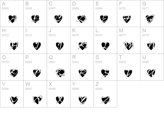 All Hearts details - Free Fonts at FontZone.net