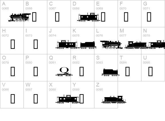 AlphabetTrain details - Free Fonts at FontZone.net