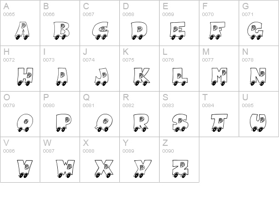 AlphaCar  details - Free Fonts at FontZone.net