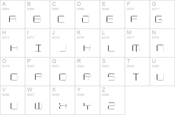 Amaya Technical Dots Regular details - Free Fonts at FontZone.net
