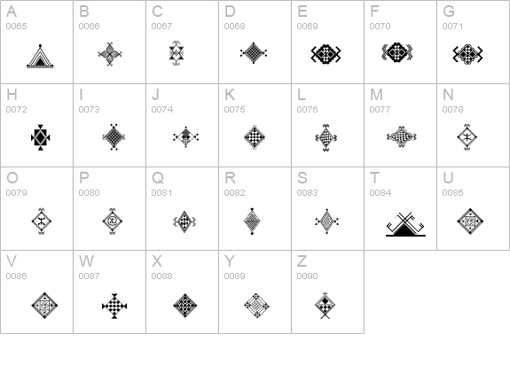 Amazigh Motifs details - Free Fonts at FontZone.net