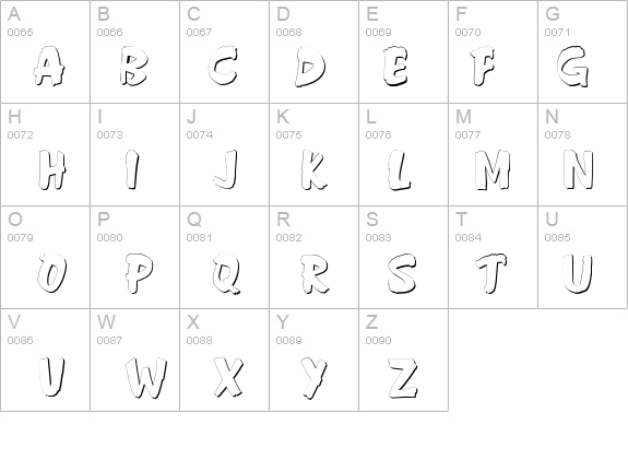 Anderson Fireball XL5 Shadow details - Free Fonts at FontZone.net