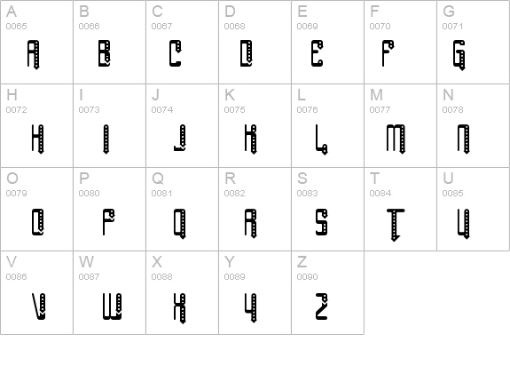 Angie Pierced details - Free Fonts at FontZone.net