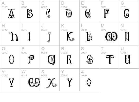 Anglo-Saxon, 8th c. details - Free Fonts at FontZone.net