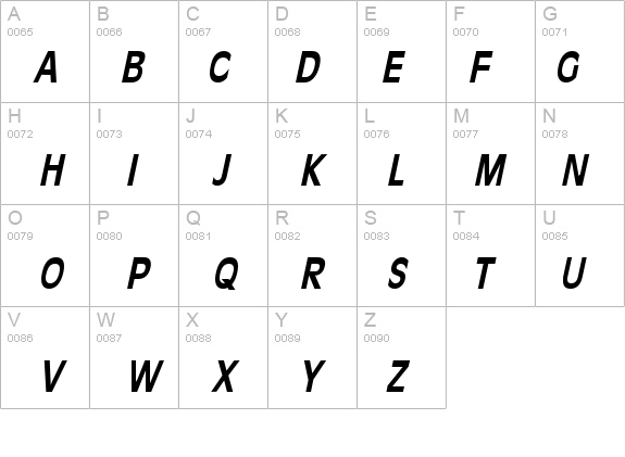 Antiqua 101-Condensed Bold Italic details - Free Fonts at FontZone.net