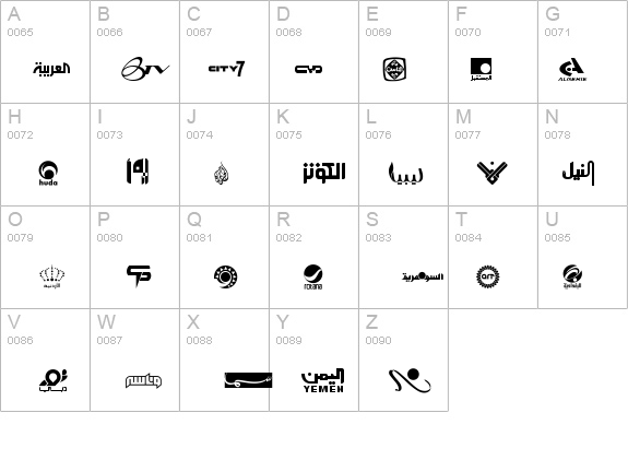 Arab TV logos details - Free Fonts at FontZone.net