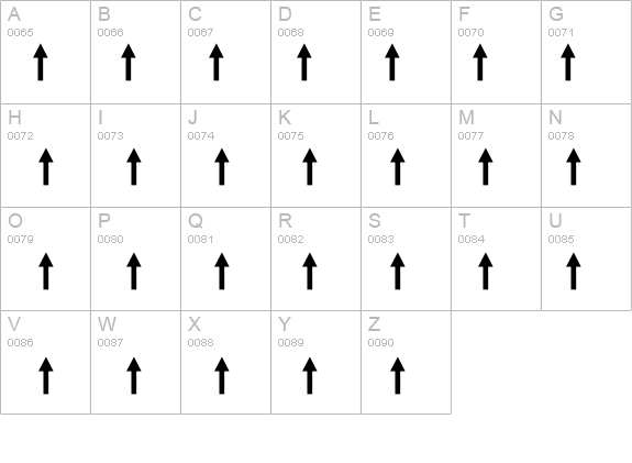 Arrows1 details - Free Fonts at FontZone.net