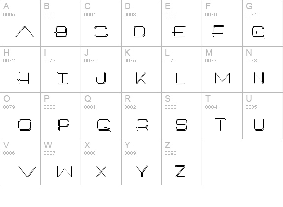 Artlook 3-D Narrow details - Free Fonts at FontZone.net