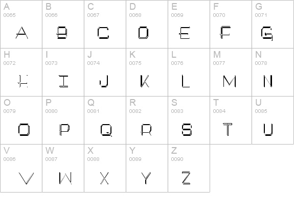Artlook 3-D Narrower details - Free Fonts at FontZone.net