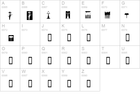 Arts & Crafts Dingbats details - Free Fonts at FontZone.net