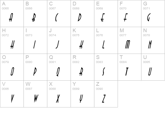 Asia Thin Italic details - Free Fonts at FontZone.net