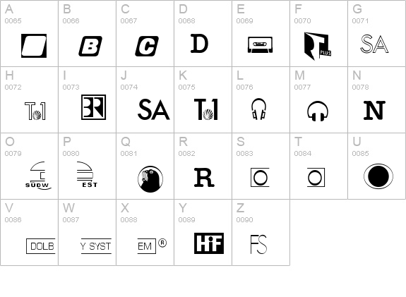 Audio LH Pi details - Free Fonts at FontZone.net