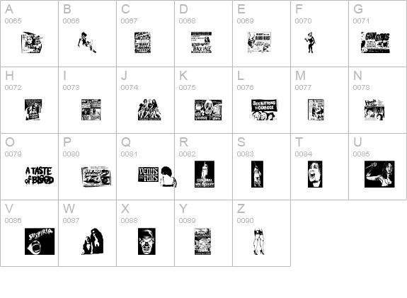 B Movie Dings details - Free Fonts at FontZone.net