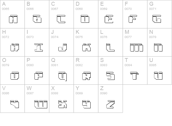 bad robot laser 3d details - Free Fonts at FontZone.net
