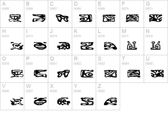 Bajoran Ideogram - ST canon based details - Free Fonts at FontZone.net
