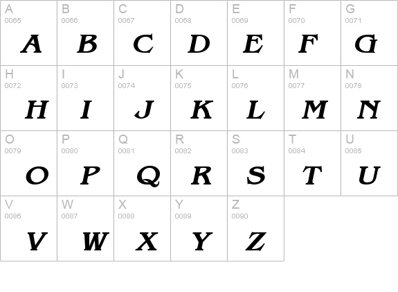 Bangle-Extended Bold Italic details - Free Fonts at FontZone.net