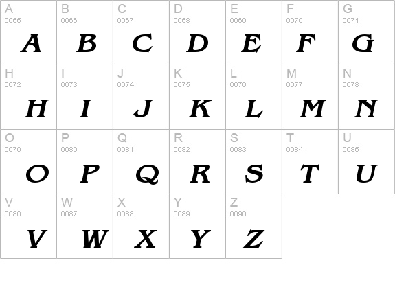 Bangle Wide BoldItalic details - Free Fonts at FontZone.net