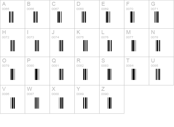 Bar Code 39 details - Free Fonts at FontZone.net