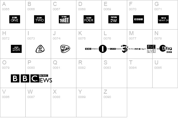 BBC TV Channel Logos details - Free Fonts at FontZone.net