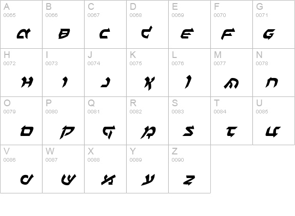 Ben-Zion Expanded Italic details - Free Fonts at FontZone.net