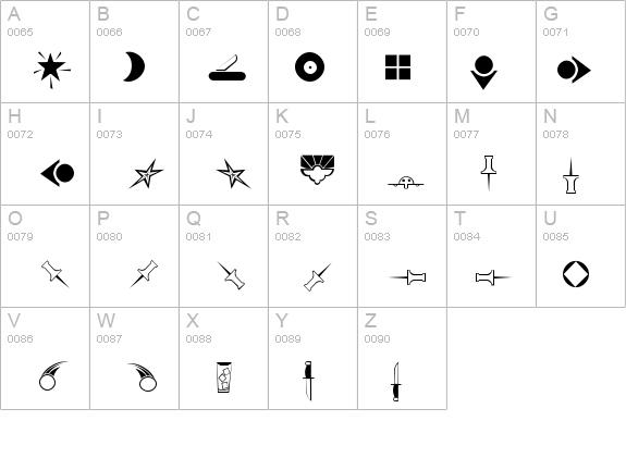Bills Dingbats details - Free Fonts at FontZone.net