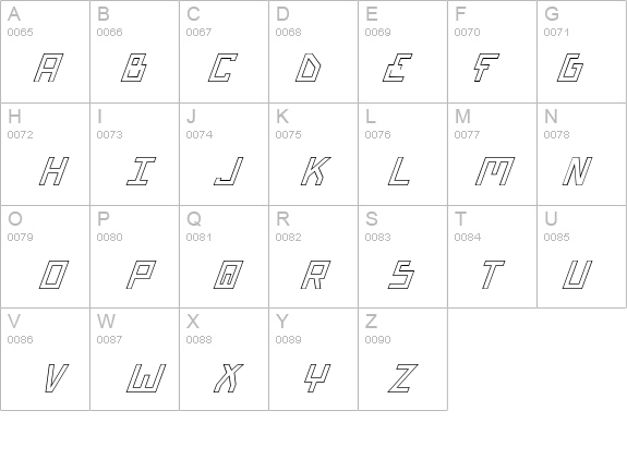 Bionic Type Out Italic details - Free Fonts at FontZone.net