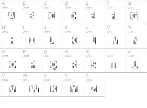 BlackWhiteGridsA details - Free Fonts at FontZone.net