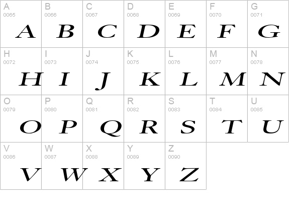 Bliss Extended Italic details - Free Fonts at FontZone.net