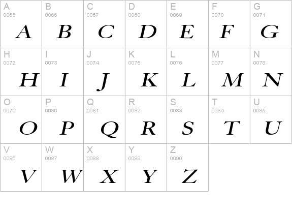 Bliss Wide Italic details - Free Fonts at FontZone.net