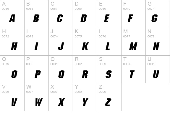 Block Wide BoldItalic details - Free Fonts at FontZone.net