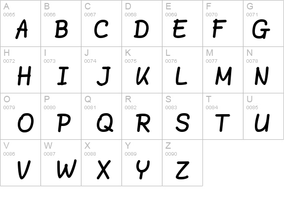 Blokletters Viltstift details - Free Fonts at FontZone.net