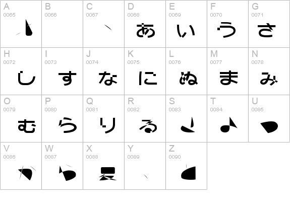 BMUGAsianFont details - Free Fonts at FontZone.net