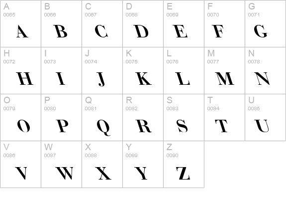 Bodoni Bold Lefty details - Free Fonts at FontZone.net