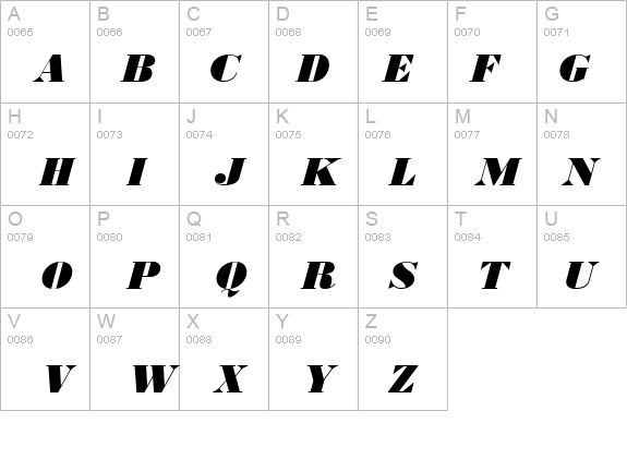 BodoniUltraFLF-Italic details - Free Fonts at FontZone.net