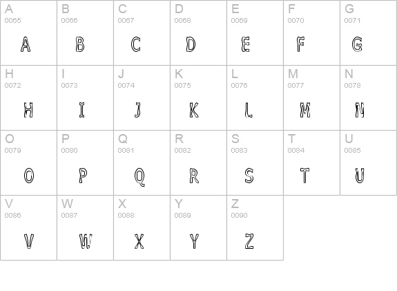 Boneribbon Tall Outline details - Free Fonts at FontZone.net