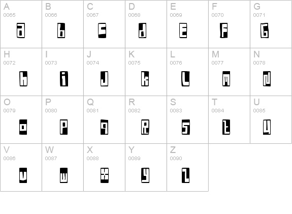 Box Font Negative details - Free Fonts at FontZone.net