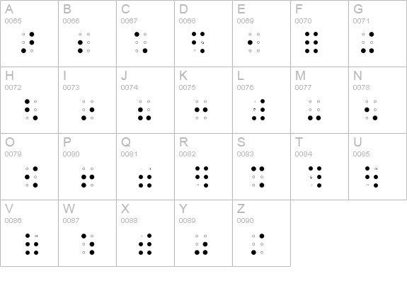 Braille AOE details - Free Fonts at FontZone.net
