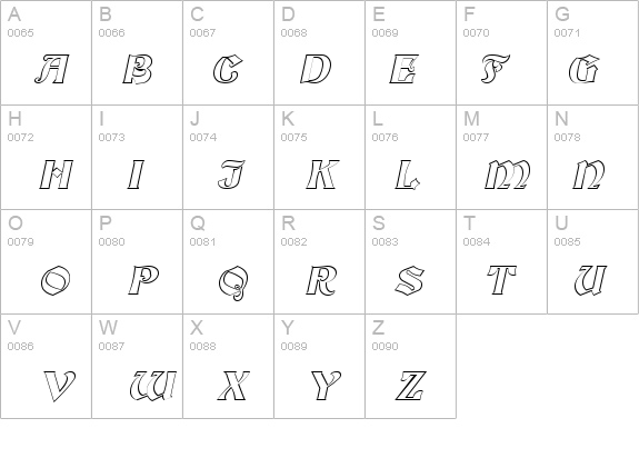 Brandywine-Hollow Italic details - Free Fonts at FontZone.net