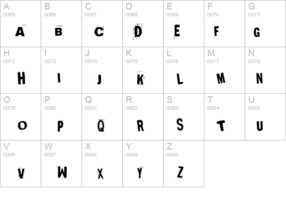 Broken 15 details - Free Fonts at FontZone.net